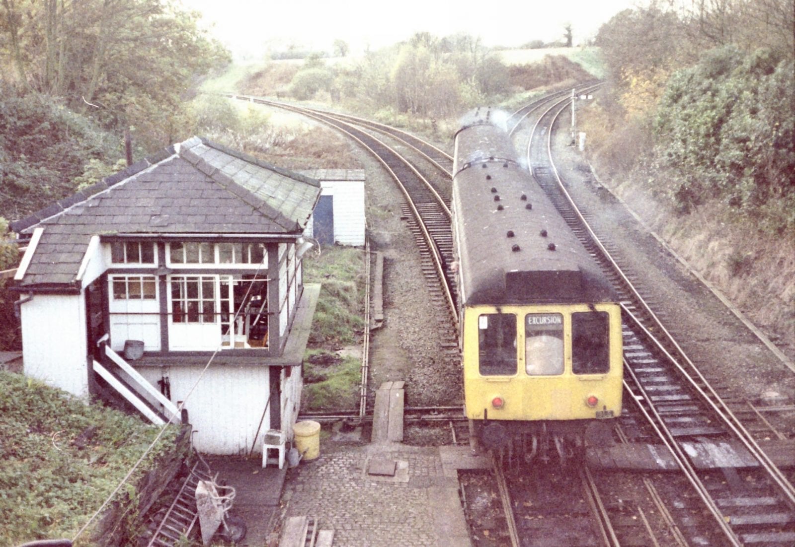 BLS Irwell & Mersey Rambler Excursion leaving Mouldsworth for West Cheshire Junction 14 November 1987<br />©2021 MCRUA