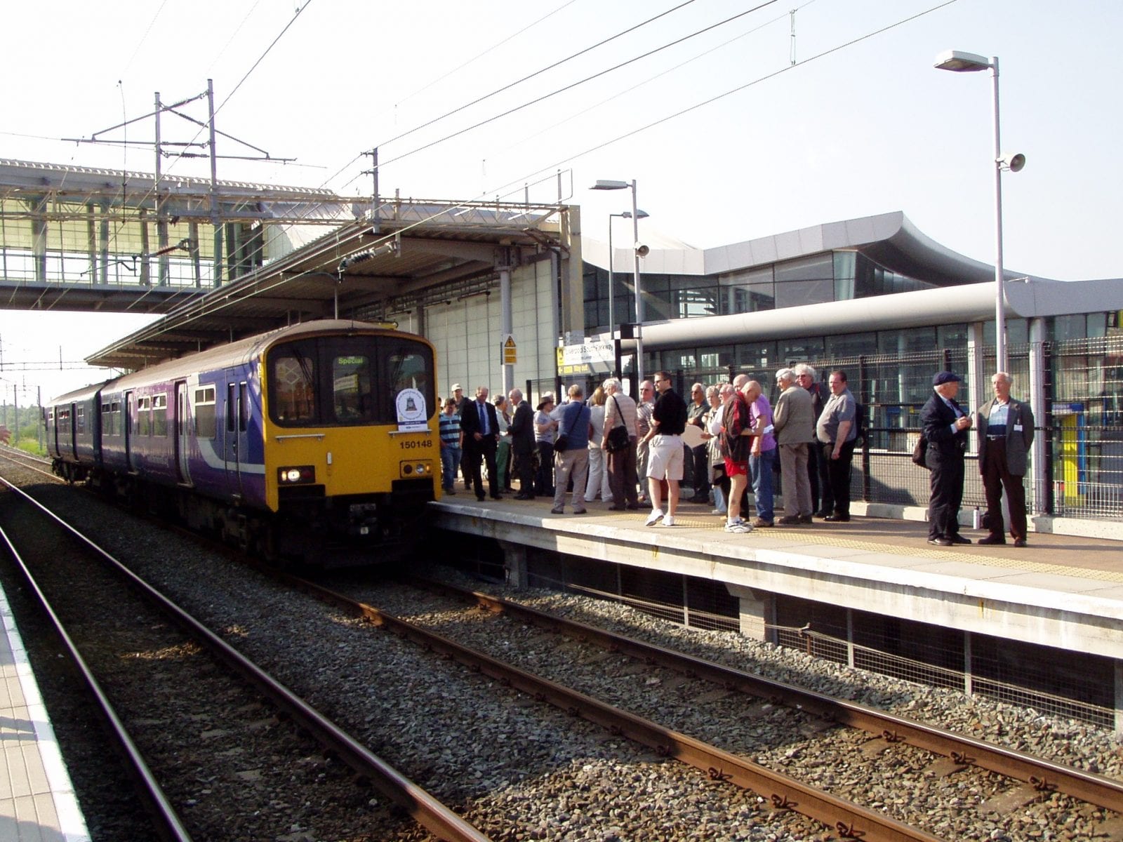 150 148 NCRUG Campaign service at Liverpool South Parkway to reinstate the Halton Curve 26 June 2021<br />©2024 MCRUA